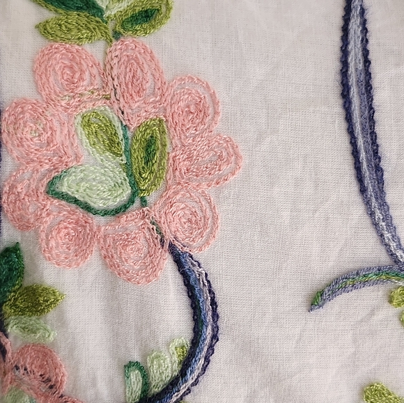 Hayden COTTAGECORE 100% Cotton Floral Embroidered White Dress, Small - Picture 9 of 11